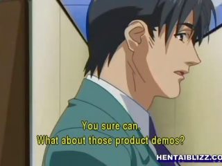 Lingeries office anime lady fingering wetpussy