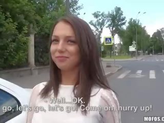 Outdoor young lady teen Foxy fucked in public