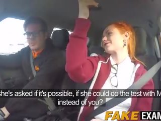Young Redhead escort Pussy Examined at Her Driving Test
