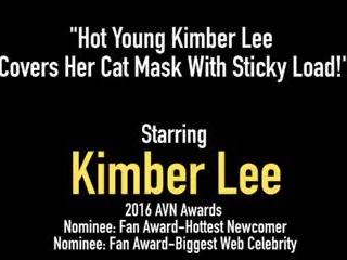 Marvellous Young Kimber Lee Covers Her Cat Mask with Sticky.