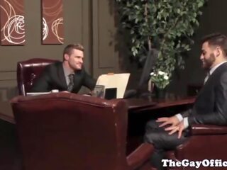 Gay officesex muscle hunks cum immediately following sex video