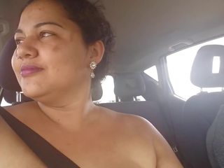 Part 1- Mary Exhibitionism in Car on Public Street: dirty clip 8e