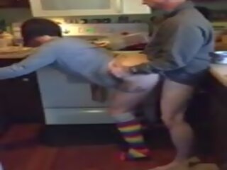 Wife Cumming On Husbands Friends johnson In The Kitchen
