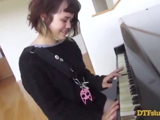 YHIVI clips OFF PIANO SKILLS FOLLOWED BY ROUGH x rated clip AND CUM OVER HER FACE! - Featuring: Yhivi / James Deen