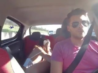 Having adult clip with adorable latina on the Uber &lpar;Baby Nicols&rpar;
